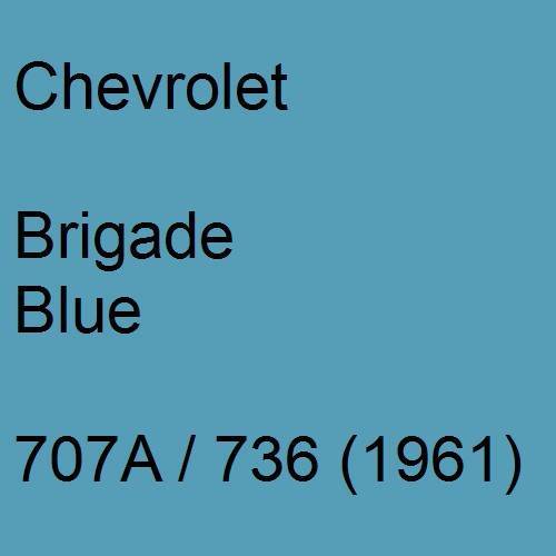 Chevrolet, Brigade Blue, 707A / 736 (1961).